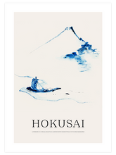 Hokusai A Person In A Small Boat - Art Print
